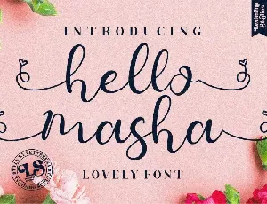 Hello Masha Calligraphy font