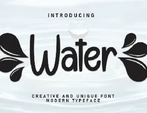 Water Display font