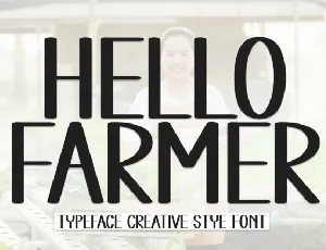 Hello Farmer Display font