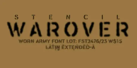 Warover font