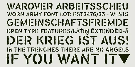 Warover font