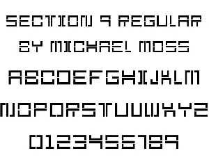 Section 9 font