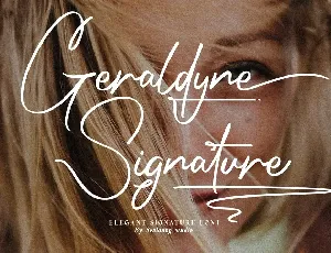 Geraldyne Signature font