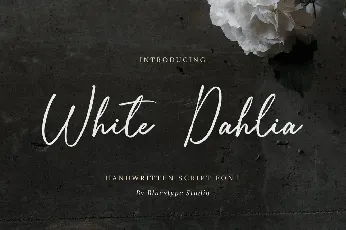 White Dahlia font