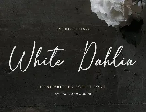 White Dahlia font