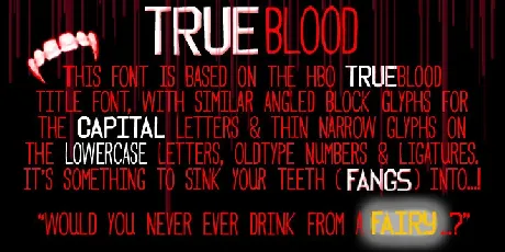 TRUEblood font