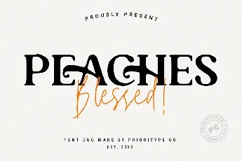 Peaches Blessed font