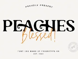 Peaches Blessed font