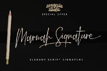 Marwah Signature Script font