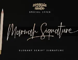 Marwah Signature Script font