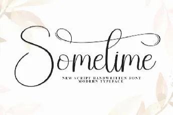 Sometime Script font