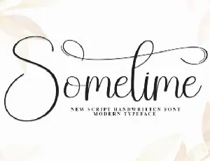 Sometime Script font