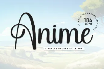 Anime Script font