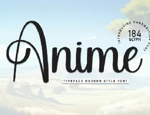 Anime Script font