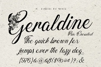 GERALDINE PERSONAL USE font