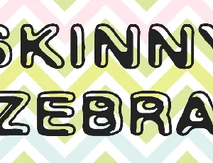 Skinny Zebra font