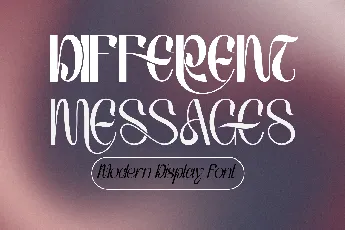 DIFFERENT MESSAGES DEMO font