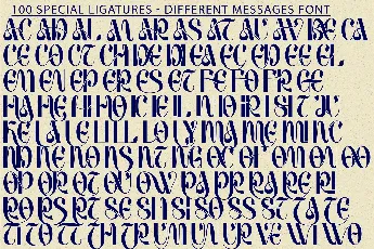 DIFFERENT MESSAGES DEMO font