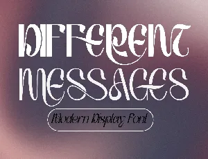 DIFFERENT MESSAGES DEMO font