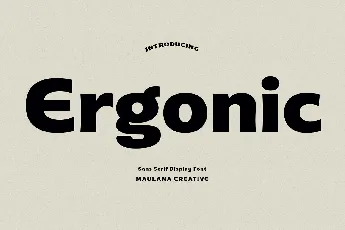 Ergonic font