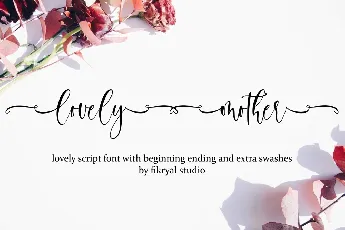 Lovely Mother Calligraphy Script font