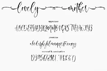 Lovely Mother Calligraphy Script font