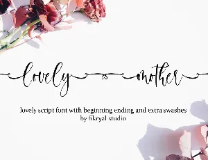 Lovely Mother Calligraphy Script font