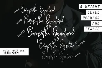 Baropetha Signature Demo font