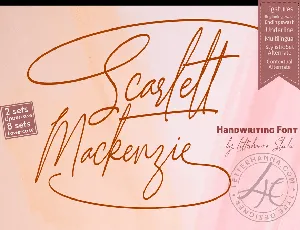 Scarlett Mackenzie Free font