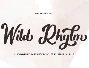 Wild Rhytm font