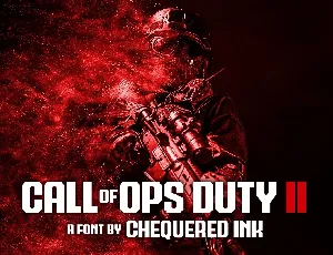 Call Of Ops Duty II font