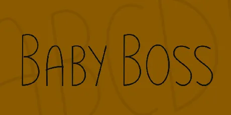 Baby Boss font