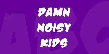 Damn Noisy Kids font