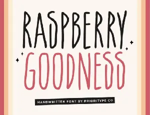 Raspberry Goodness Display font