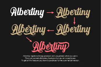 Albertiny Calligraphy font