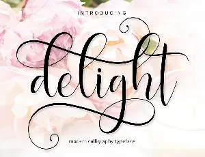 Delight Script Free font