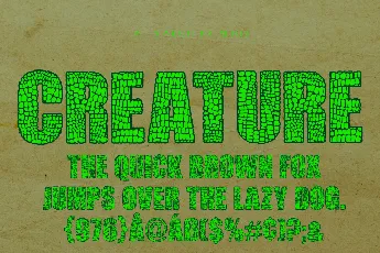 CREATURE PERSONAL USE font