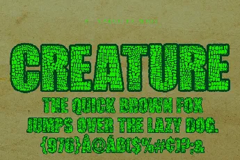 CREATURE PERSONAL USE font