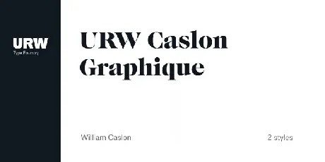 URW Caslon Graphique font