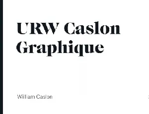 URW Caslon Graphique font