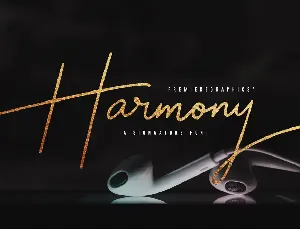 Harmony Signature font