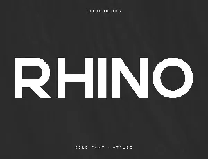 Rhino Bold font