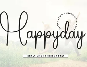 Happyday Script Typeface font