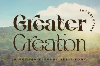 Greater Creation font