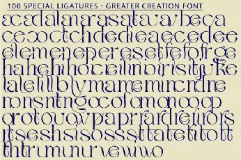 Greater Creation font