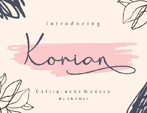 Korian Handwritten Script font