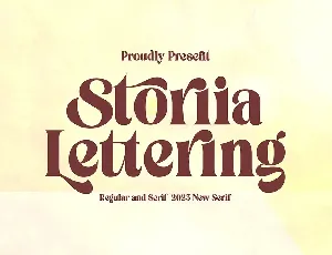 Storia Lettering font