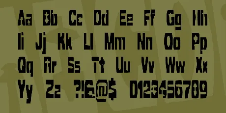 Cleaved TTR BRK font