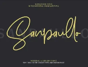 Sanpaullo Signature font