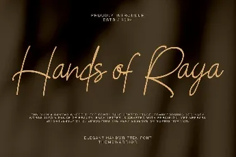 Hands of Raya font